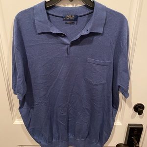 XL Blue Polo Ralph Lauren Collared Sweater.